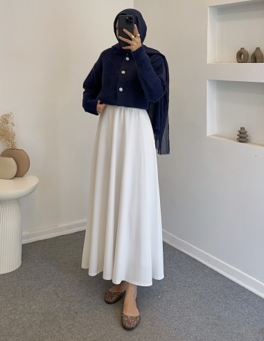 8532 tüylü hırka - Lacivert