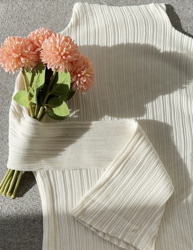 3178 triko kazak - beyaz