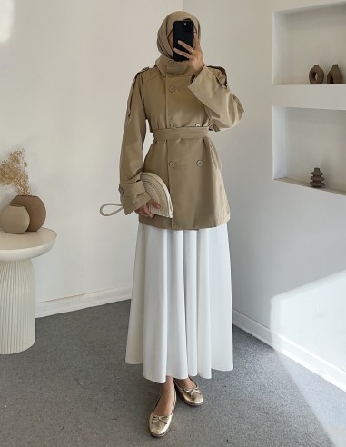 2309 kısa trençkot- haki