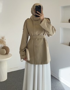 2309 kısa trençkot- haki