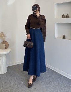 2877 kot etek - lacivert
