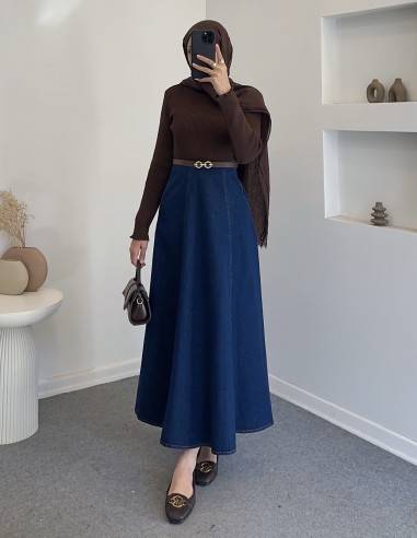 2877 kot etek - lacivert