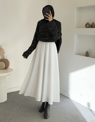 A1004 bisiklet yaka kazak - siyah