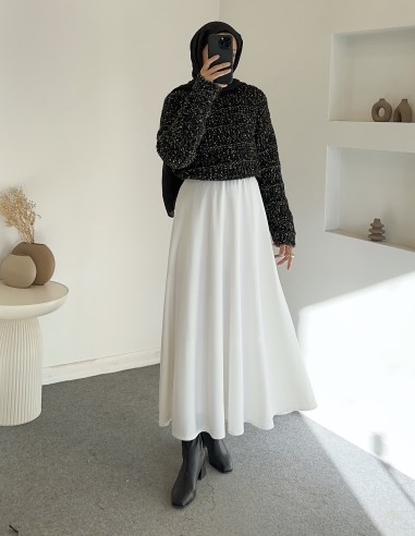 A1004 bisiklet yaka kazak - siyah