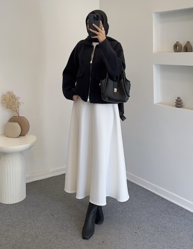 3136 fermuarlı hırka - Siyah