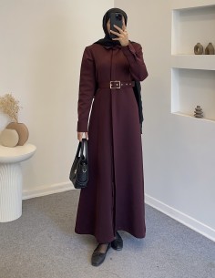 1062 scuba elbise - Bordo 2