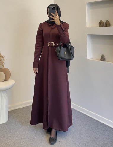 1062 scuba elbise - Bordo