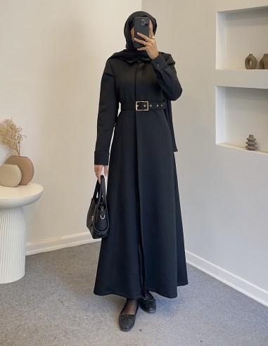 1062 scuba elbise - Siyah