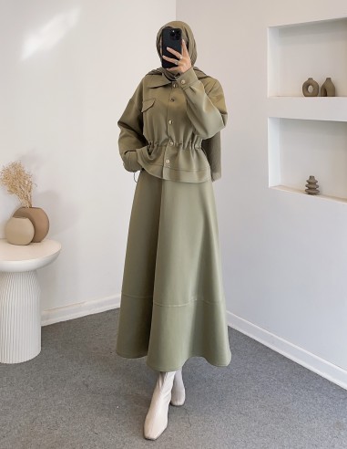 2817 çıtçıtlı scuba takım - yeşil