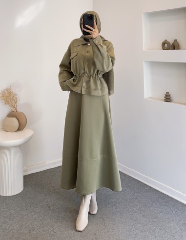 2817 çıtçıtlı scuba takım - yeşil