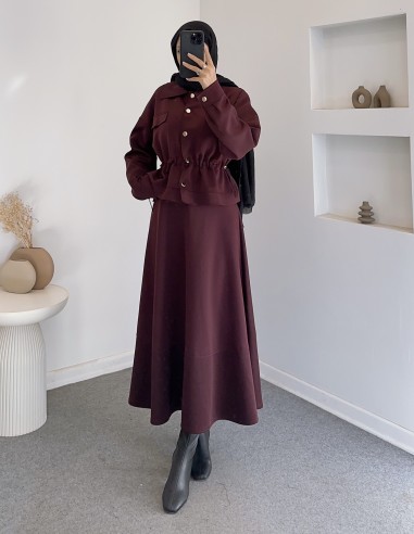 2817 çıtçıtlı scuba takım -Bordo