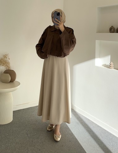 N26-2214 bombe ceket -  Kahverengi