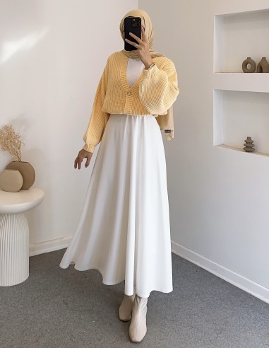 8874 düğmeli hırka - sarı