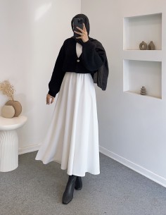 8874 düğmeli hırka - Siyah 2