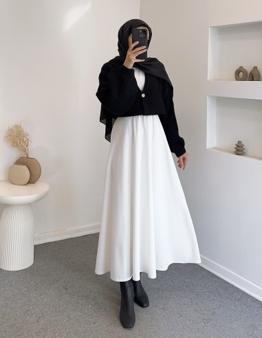 8874 düğmeli hırka - Siyah