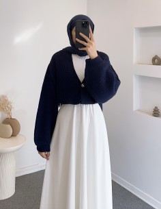 8874 düğmeli hırka - Lacivert