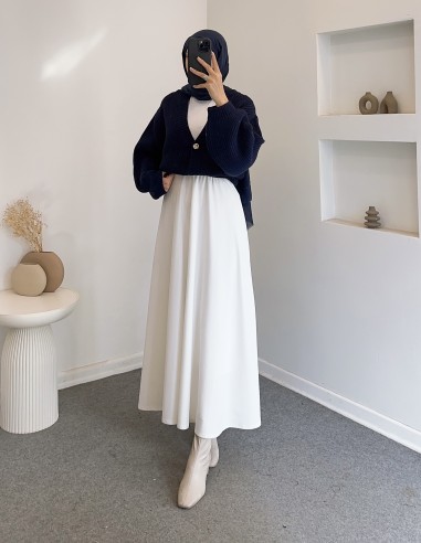 8874 düğmeli hırka - Lacivert