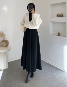 8874 düğmeli hırka -beyaz 2