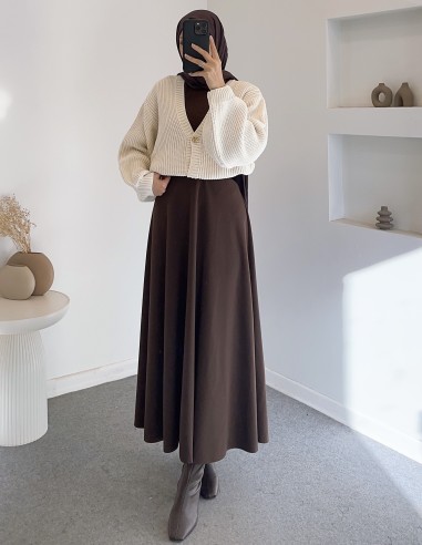 8874 düğmeli hırka - Bej