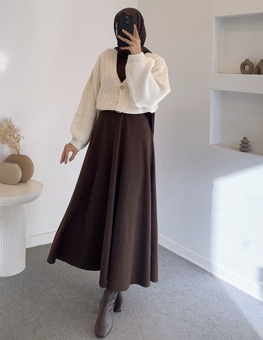 8874 düğmeli hırka - Bej