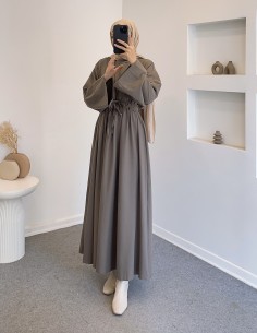 6114 bel bağlamalı elbise... 2