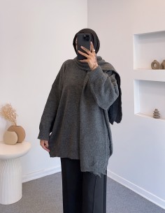 25811 atkılı kazak -gri