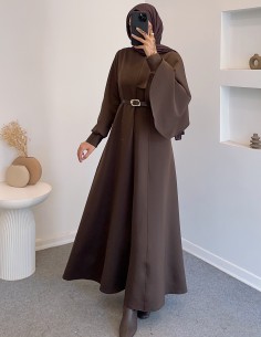 6925 omuzdan şallı elbise -...