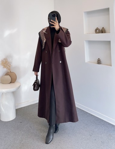 1940 tam boy kaşe kaban - Bordo