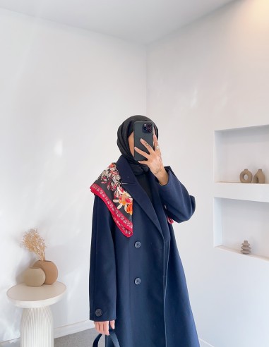 1940 tam boy kaşe kaban - Lacivert