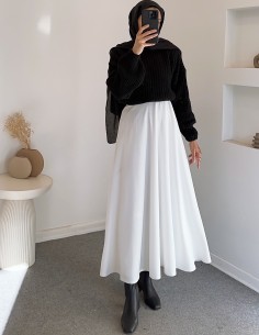 E199 düz renk pofuduk kazak- 2