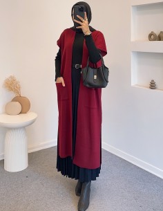 2192 triko hırka -Bordo