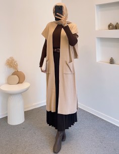 2192 triko hırka - Camel