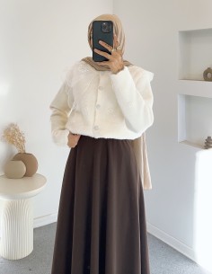 2624 bebe yaka tüllü hırka...