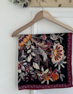 025 desenli fular - turuncu