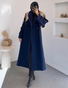 2336 kaşe kaban - Lacivert