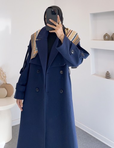 2336 kaşe kaban - Lacivert