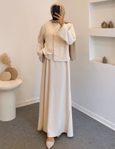 26004 hırkalı elbise -Taş