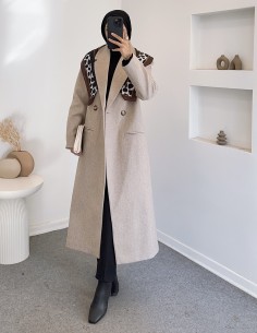 2902 kaşe kaban - bej