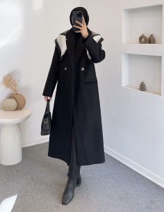 2902 kaşe kaban - Siyah