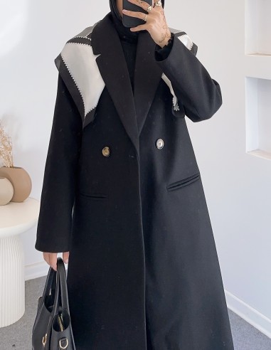 2902 kaşe kaban - Siyah