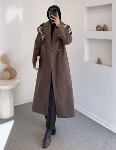 2902 kaşe kaban -kahverengi