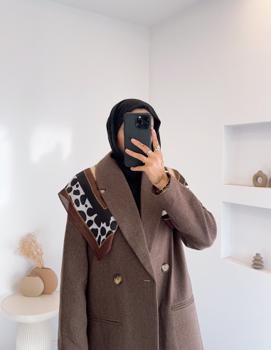 2902 kaşe kaban -kahverengi