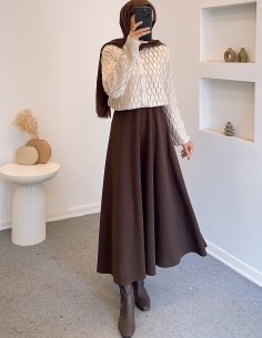 3060 etek üstü hırka - bej 2