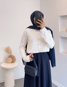 3060 etek üstü hırka - Beyaz