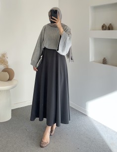 1616 Kloş etek - antrasit 2