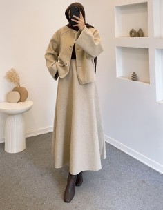 26080 kaşe takım - Bej