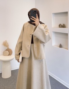 26080 kaşe takım - Bej 2