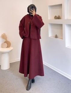 26080 kaşe takım - bordo