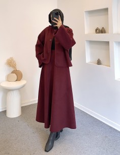 26080 kaşe takım - bordo 2