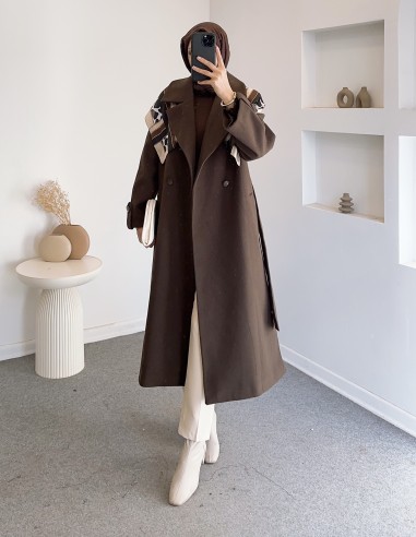 5508 kaşe kaban - Kahverengi 5508 kaşe kaban - Kahverengi